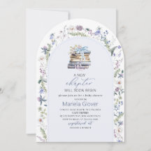 Wasserfarbe Ein neues Kapitel Babydusche beginnen