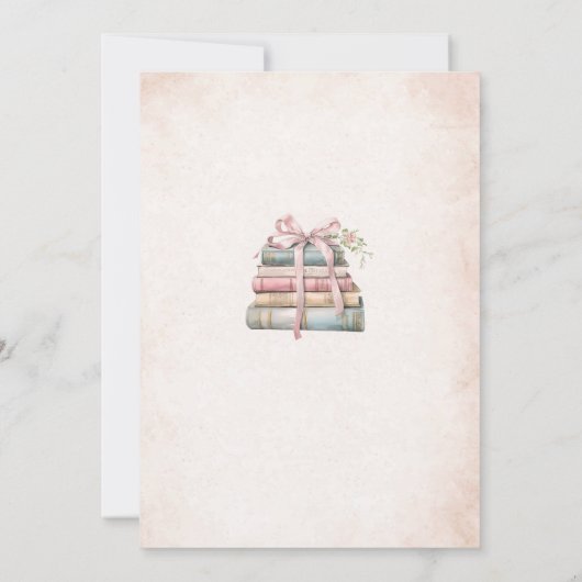 Wasserfarbe Ein neues Kapitel Beginnen Baby Dusche Einladung (Rückseite)