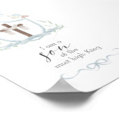 Wasserfarbe ein Sohn Gottes mit Kreuzplakat Poster (Ecke)