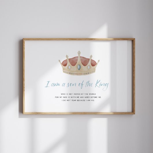 Wasserfarbe ein Sohn Gottes mit Kronplakat Poster