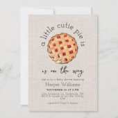 Wasserfarbe Ein Süsse Pie ist auf dem Weg Babydusc Einladung (Vorderseite)