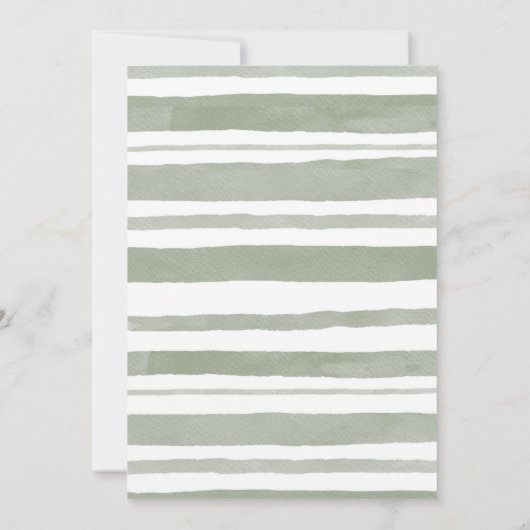 Wasserfarbe Ein Süsse Pie ist auf dem Weg Babydusc Einladung (Rückseite)