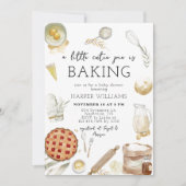 Wasserfarbe Ein Süsse Pie ist Backen Babydusche Einladung (Vorderseite)
