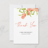 Wasserfarbe Ein süßer, kleiner Pfirsich Dankeskarte (Vorderseite)