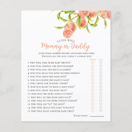 Wasserfarbe Ein süßes kleines Peach Baby Duschspie