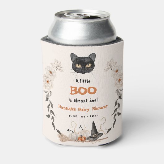 Wasserfarbe ein wenig Boo Halloween Babydusche Dosenkühler (Kanne Rückseite)