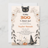 Wasserfarbe ein wenig Boo Halloween Babydusche Einladung (Vorderseite)