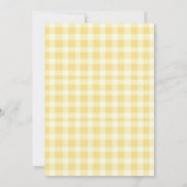 Wasserfarbe Eine Alberne Gänse Orange Gingham Birt Einladung (Rückseite)