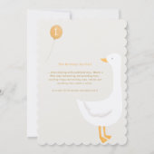 Wasserfarbe Eine Alberne Gänse Wildblume 1. Geburt Einladung (Rückseite)