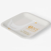 Wasserfarbe Eine Alberne Gänse Wildblume 1. Geburt Pappteller (Gewinkelt)