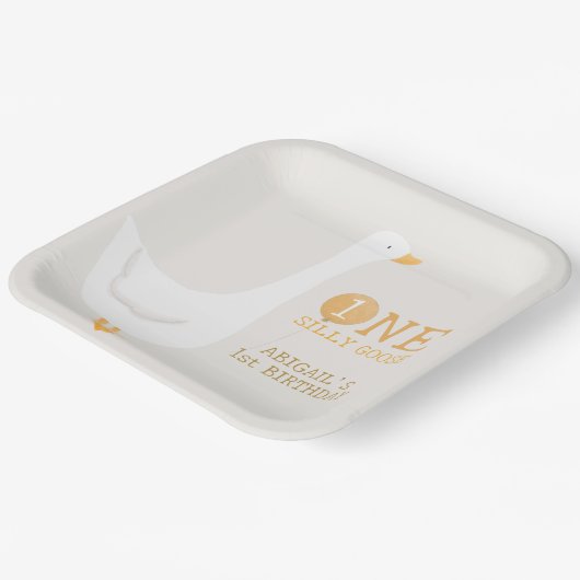 Wasserfarbe Eine Alberne Gänse Wildblume 1. Geburt Pappteller (Gewinkelt)