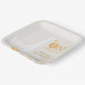 Wasserfarbe Eine Alberne Gänse Wildblume 1. Geburt Pappteller (Gewinkelt)