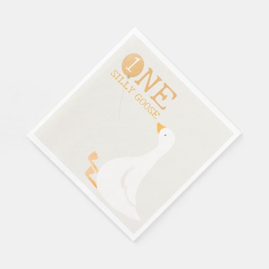 Wasserfarbe Eine Alberne Gänse Wildblume 1. Geburt Serviette (Ecke)