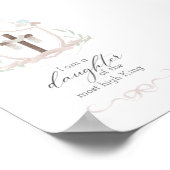 Wasserfarbe eine Tochter Gottes mit Kreuzplakat Poster (Ecke)