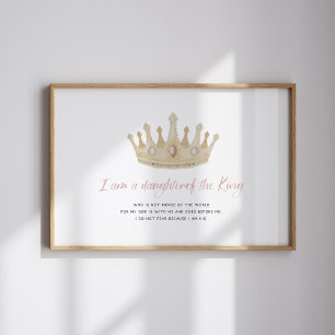 Wasserfarbe eine Tochter Gottes mit Kronenposter Poster