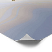 Wasserfarbe eines rostigen, alten Orangentraktors Poster (Ecke)