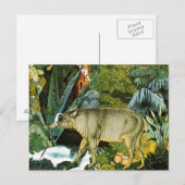 Wasserfarbe eines Wilden Schweins Babirusa Postkarte (Vorne/Hinten)