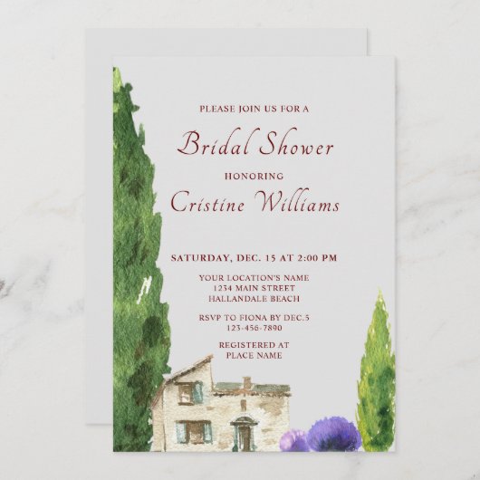 Wasserfarbe Einfach Elegant Boho Babydusche Einladung (Vorne/Hinten)