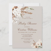 Wasserfarbe Einfach Elegant Boho Babydusche Einladung (Vorderseite)