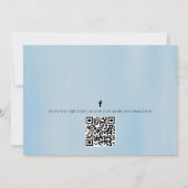 Wasserfarbe Einfache blaue Krabbe QR Code Social M Einladung (Rückseite)