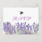 Wasserfarbe Einfache Elegante Boho Wedding RSVP Postkarte (Vorderseite)