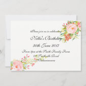 Wasserfarbe Einfache Elegante Einladung zum Geburt (Vorderseite)