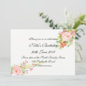 Wasserfarbe Einfache Elegante Einladung zum Geburt (Stehend Vorderseite)