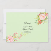 Wasserfarbe Einfache Elegante Einladung zum Geburt (Rückseite)