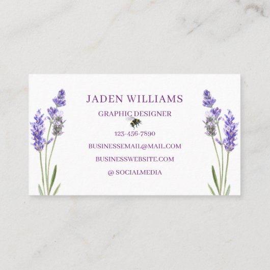 Wasserfarbe Einfache Elegante Visitenkarte (Rückseite)