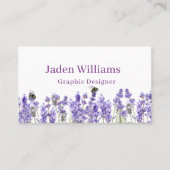 Wasserfarbe Einfache Elegante Visitenkarte (Vorderseite)