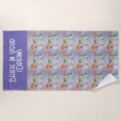 Wasserfarbe Einhorn Kunst, Lila Dream Strandtuch (Vorderseite)