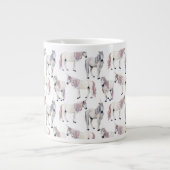 Wasserfarbe Einhorn Märchenmuster Jumbo-Tasse (Vorderseite)