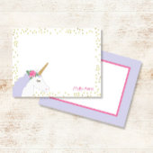Wasserfarbe Einhorn Rosa Lila Glitzer Giro del Mal Mitteilungskarte