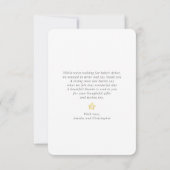 Wasserfarbe Einhorn und Regenbogen Babydusche Dank Dankeskarte (Rückseite)