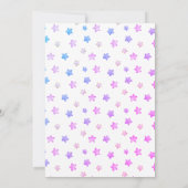 Wasserfarbe Einhornballons Geburtstag Einladung (Rückseite)