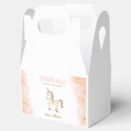 Wasserfarbe Einhornpastellfarben Glitzer Geburtsta Geschenkschachtel (Geöffnet)