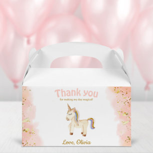 Wasserfarbe Einhornpastellfarben Glitzer Geburtsta Geschenkschachtel