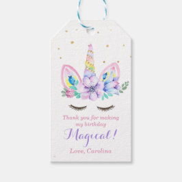 Wasserfarbe Einhornprägemarke Geschenkanhänger