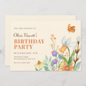 Wasserfarbe Einladung (Vorne/Hinten)