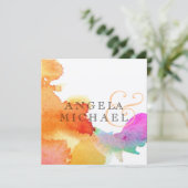 Wasserfarbe Einladung (Stehend Vorderseite)