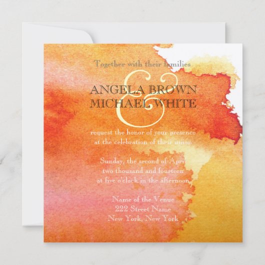 Wasserfarbe Einladung (Rückseite)