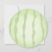Wasserfarbe eins im Melon Wassermelone 1. Geburtst Einladung (Rückseite)