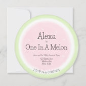 Wasserfarbe eins im Melon Wassermelone 1. Geburtst Einladung (Vorderseite)