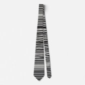 Wasserfarbe Einzigartig Luxus Black Wtite Print Krawatte (Vorderseite)