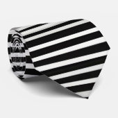 Wasserfarbe Einzigartig Luxus Black Wtite Print Krawatte (Gerollt)