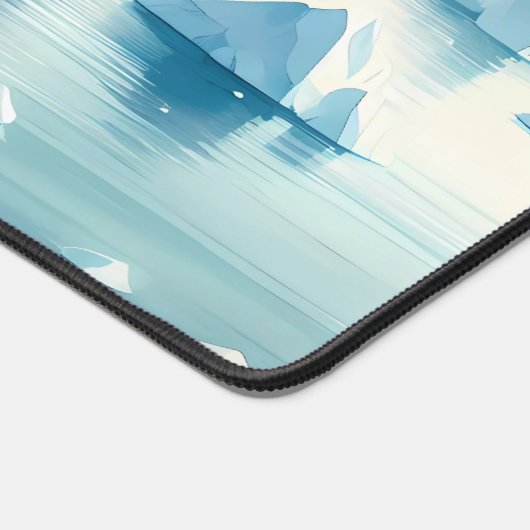 Wasserfarbe Eisberge Schreibtischunterlage (Ecke)