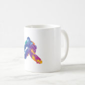 Wasserfarbe Eishockey Goalie Kaffeetasse (VorderseiteRechts)