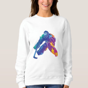 Wasserfarbe Eishockey Goalie Sweatshirt