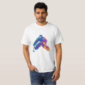 Wasserfarbe Eishockey Goalie T-Shirt (Vorne ganz)