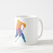 Wasserfarbe Eishockey Kaffeetasse (VorderseiteRechts)